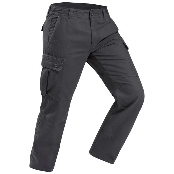 Pantalon cargo de trek voyage - TRAVEL 100 warm gris Homme