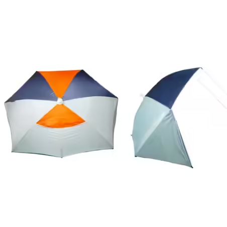Parasol abri solaire iwiko 180 menthe gris orange upf50+ 3 places