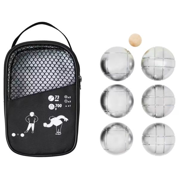 JEU DE 6 BOULES DE PETANQUE LOISIR 100