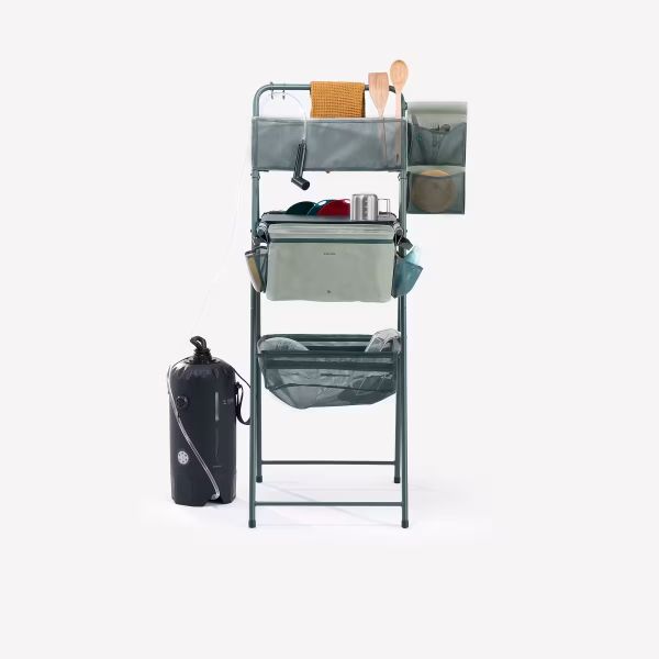 MEUBLE EVIER DE CAMPING - RESERVOIR POUR LES EAUX GRISES - MUTLIPLES RANGEMENTS