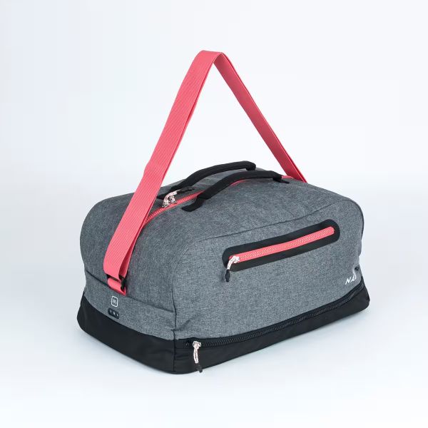 Sac de piscine Duffle bag 27L 3 compartiments, gris rose