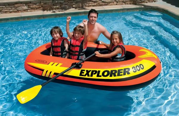 Bateau gonflable pour 3 personnes, Intex Explorer 300,