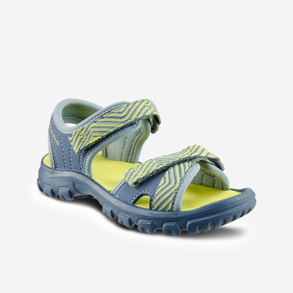 Sandales de randonnée enfant - MH100 bleues et jaunes - 24 AU 31