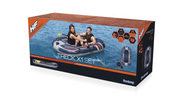 Barque treck x1 pompe+rames 228*121cm 170Kg