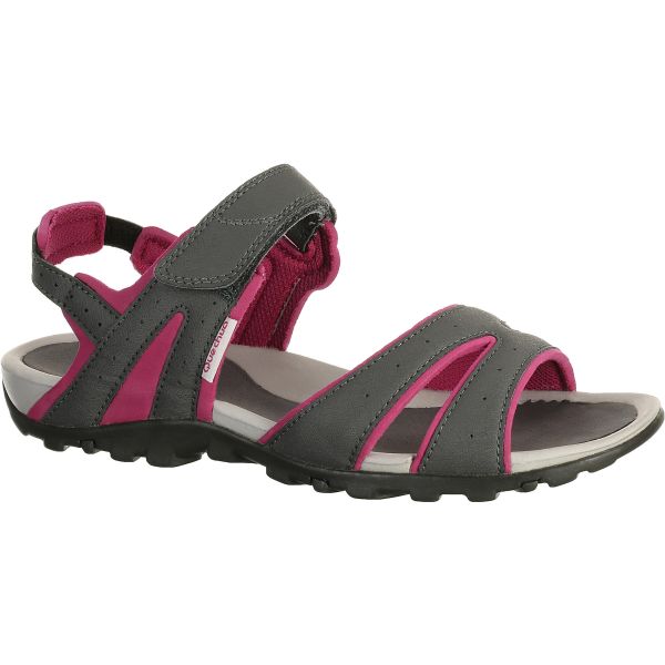 SANDALES DE RANDONNةE - NH100 - FEMME GRIS-ROSE QUECHUA