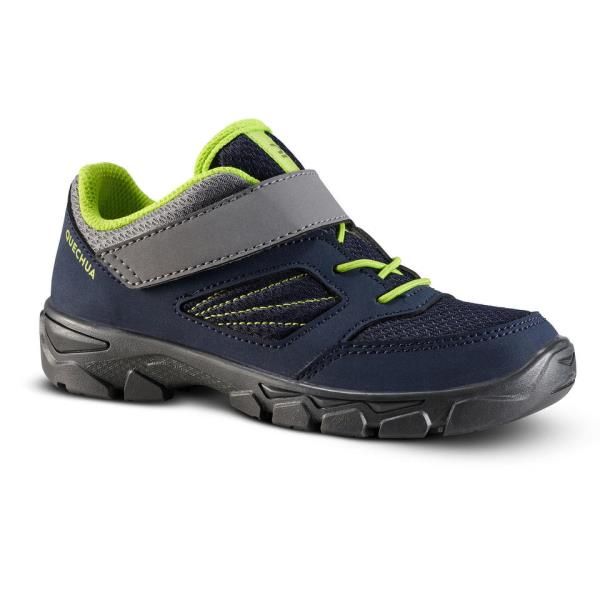 Chaussures de randonnée enfant avec scratch mh100 bleu du 24 au 34 Garçon Quechua