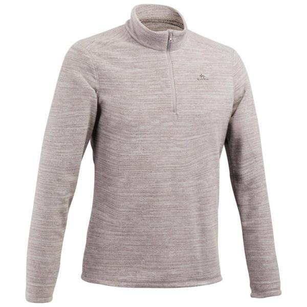 Pull Polaire Gris de randonnée MH100 Homme Quechua