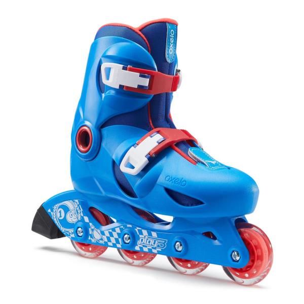 Rollers enfant play 3 Bleu garçon Oxelo