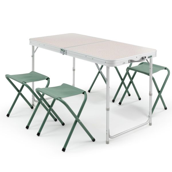 Table de camping pliante avec taborets 4 à 6 personnes Quechua
