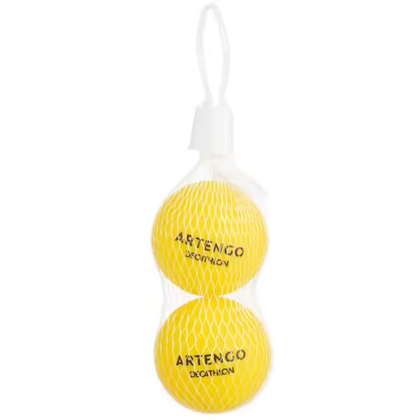 Balles de beach tennis jaune plastic * 2 Artengo