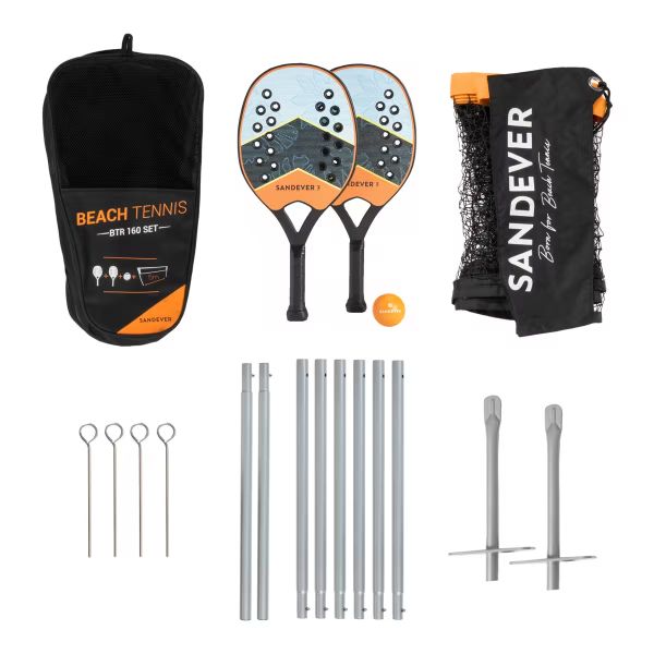 Set raquettes beach tennis + filet set btr 160 + net