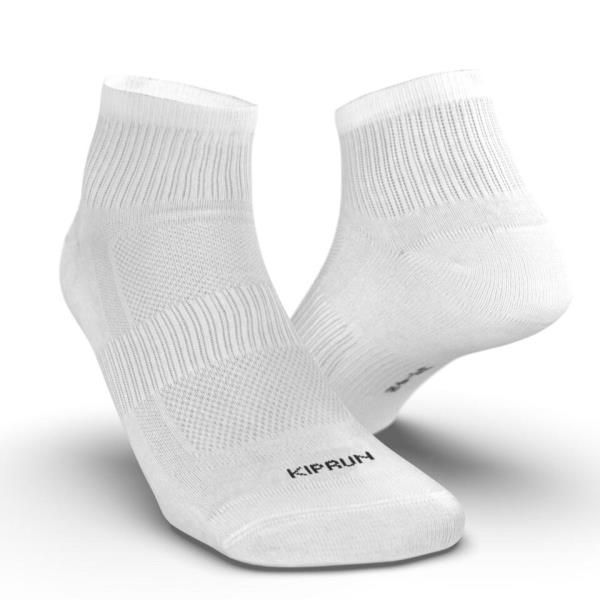 Chaussettes de running run100 blanche x3