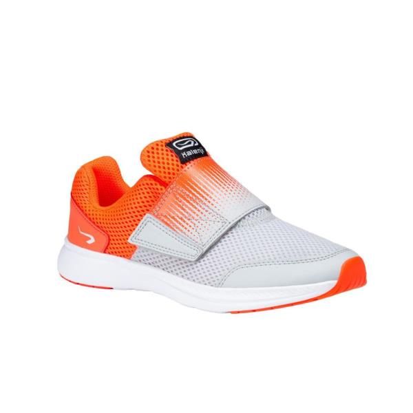 Chaussures athlétisme enfant at easy orange grise Kalenji