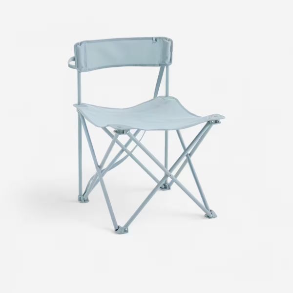 Chaise pliable sans accoudoir bleu quechua