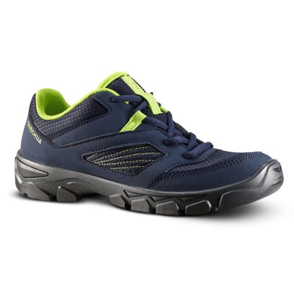 Chaussures de randonnée enfant avec lacets mh100 bleu du 35 au 38 Garçon Quechua