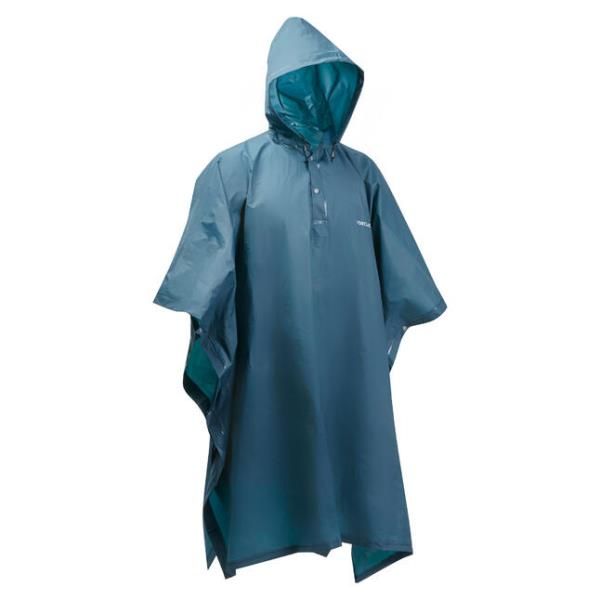 Poncho 50 de pluie randonnée - 10L turquoise adulte Quechua