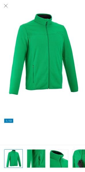 Veste polaire Homme Forclaz 200 vert FS Sid lot Quechua
