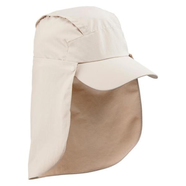 Casquette Anti Uv avec protection nuque MT900 beige Quechua
