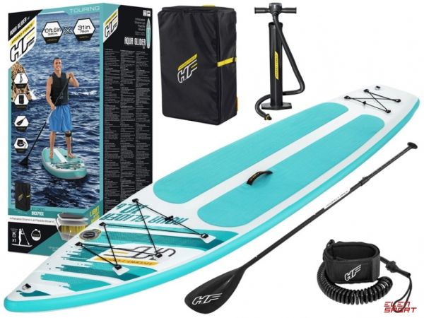 Paddle gonflable HF aqua glider set pompe+rames 320*79cm 110kg Bestway