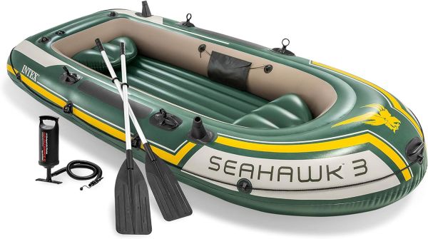 Canoé gonflable avec rames + pompe Seahawk 3