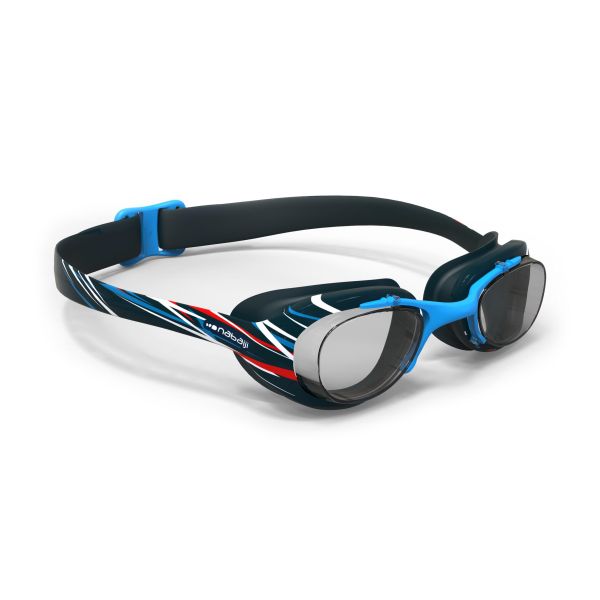 LUNETTES DE NATATION - XBASE PRINT L - VERRES CLAIRS - MIKA BLEU NABAIJI