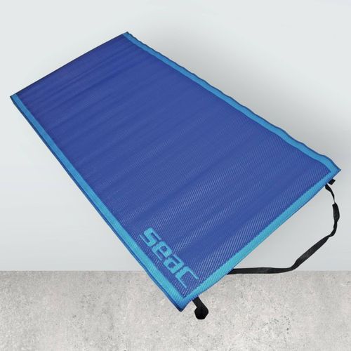 NATTE DE PLAGE BLEU 180*90 CM AVEC SANGLE DE PORTAGE SEAC MATELAS