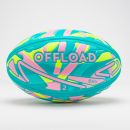 Ballon de beach rugby taille 4 - R100 City bleu jaune fuchsia