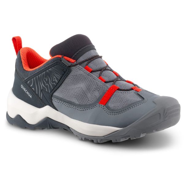 Chaussures de randonnée enfant à laçage rapide Crossrock grise du 35 AU 38