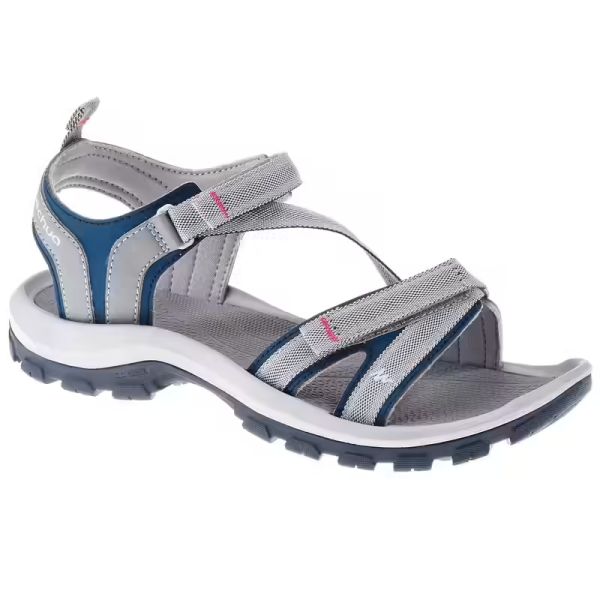 Sandales de randonnée femme arpenaz 100 gris bleu