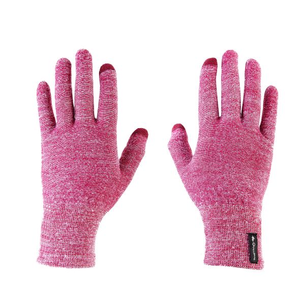 gants tactiles de trekking montagne - TREK 500 violet