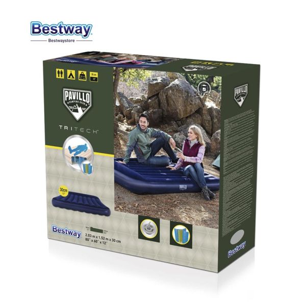 Matelas Gonflable Camping 2 Places 203×152×30cm Bestway