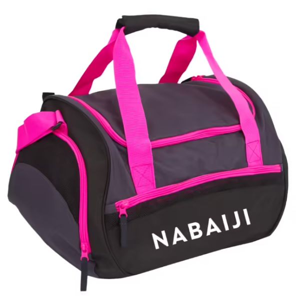 Cabas Sac de Natation 500 30L Rose Noir NABAIJI
