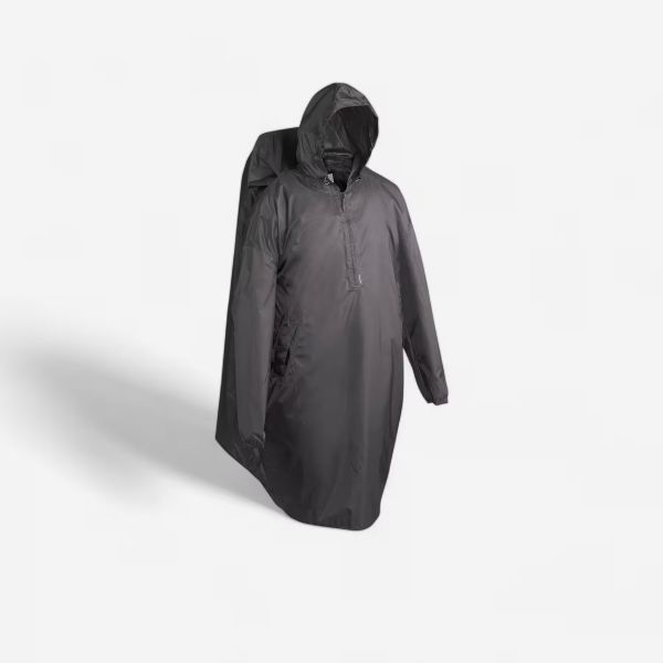 Poncho pluie de randonnée - ARPENAZ 500 GRIS 40L Taille L/XL
