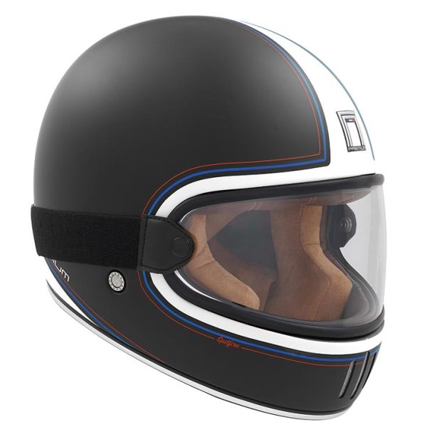 Casque Nox Premium Rage Spitfire bleu blanc rouge mat